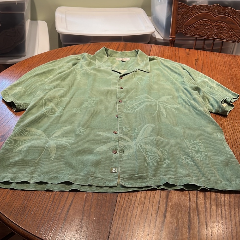 Tommy Bahama Silk Pam Tree Pattern Button Down Sh… - image 2